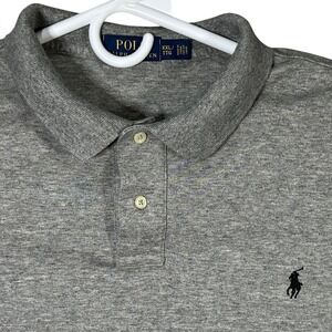 Polo Ralph‎ Lauren Men's 2XL Gray Polo Shirt Mens Short Sleeve Classic Fit EUC